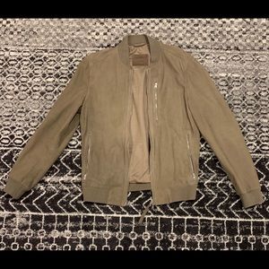 ALL SAINTS - KEMBLE SUEDE BOMBER JACKET